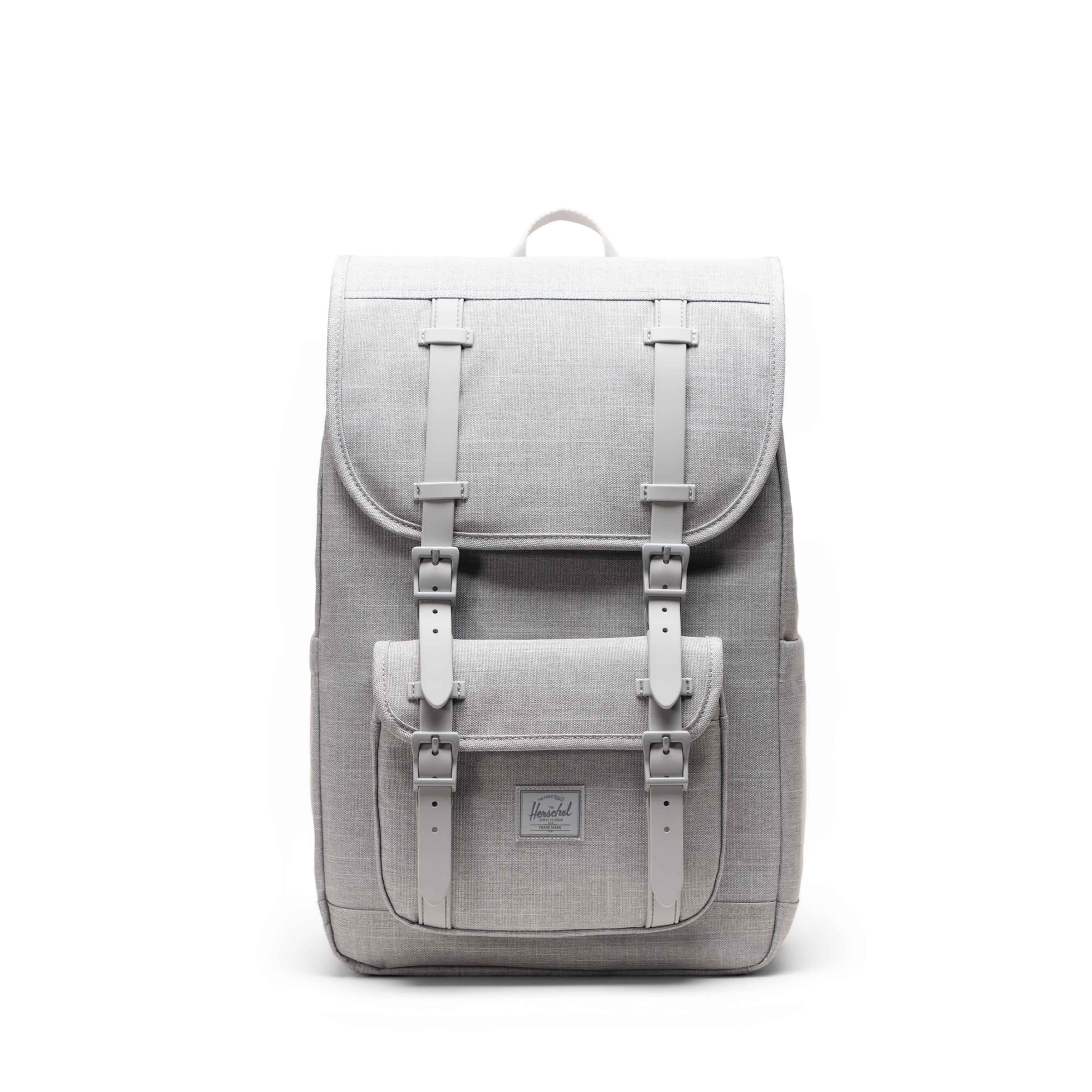 Kırçıllı Keten Gri Herschel Little America Orta Boy Su İtici Kumaş Sırt Çantası, 16" Laptop Uyumlu, 21 L